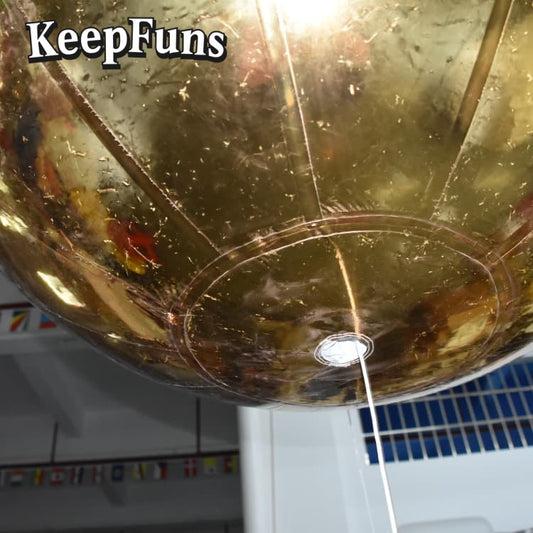 KeepFuns Mirror PVC inflatable balloons, customizable in size and Logo, made of waterproof and durable material, suitable for shopping mall decorations, party decorations, theme events, and advertising promotions