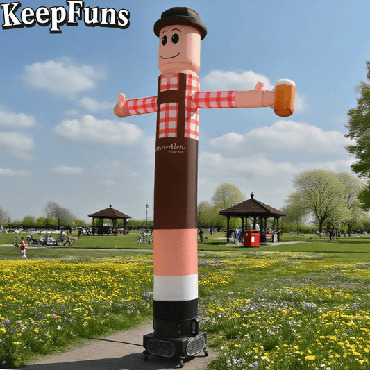 KeepFuns Cartoon Worker Shape Inflatable Dancer Advertising Model Activity Drainage Inflatable Model Outdoor Promotional Props