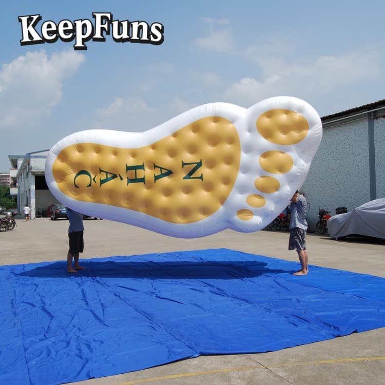 KeepFuns Durable PVC Footprint Prop - Branded Logo Option for Product Promotion & Commercial Activities