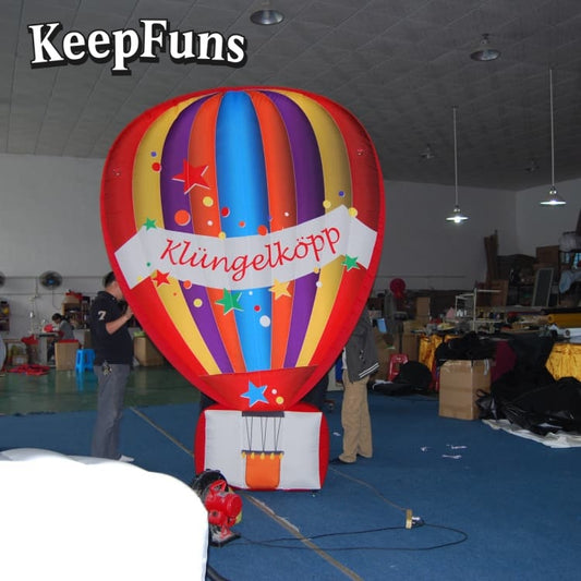KeepFuns inflatable floor balloons: customizable (size/color/print), quick-inflate, waterproof, durable, for business/events/competitions.