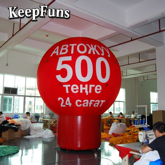 KeepFuns Inflatable Advertising Floor Balloons: Customizable (color, size, print), easy to inflate, durable, ideal for ads, supermarket promotions, outdoor events.