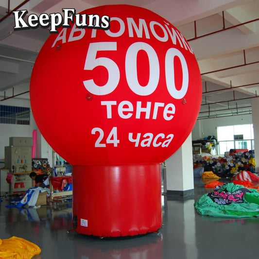 KeepFuns Inflatable Advertising Floor Balloons: Customizable (color, size, print), easy to inflate, durable, ideal for ads, supermarket promotions, outdoor events.