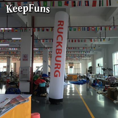 KeepFuns Inflatable Advertising Light Tubes: Customizable (color, size, print), easy to inflate, durable, ideal for ads, malls, clubs, courtyards.