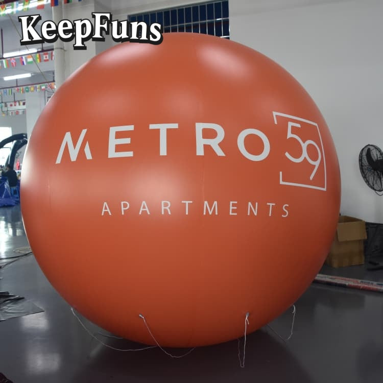 KeepFuns PVC inflatable balloons, customizable in size and Logo, made of waterproof and durable materials, suitable for mall decorations, party adornments, themed events, and advertising promotions.