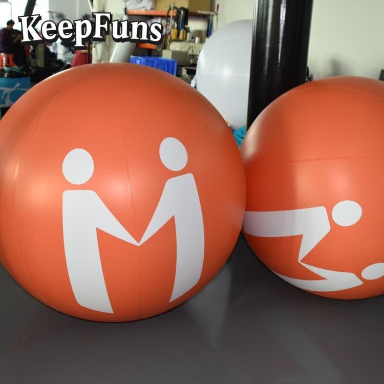 KeepFuns PVC inflatable balloons, customizable in size and Logo, made of waterproof and durable materials, suitable for mall decorations, party decorations, theme events, and advertising promotions