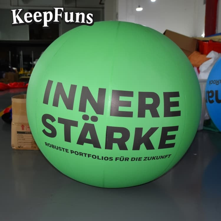 KeepFuns PVC inflatable balloons, with customizable size and Logo, are made of waterproof and durable materials, suitable for mall decorations, party decorations, theme events, and advertising campaigns.