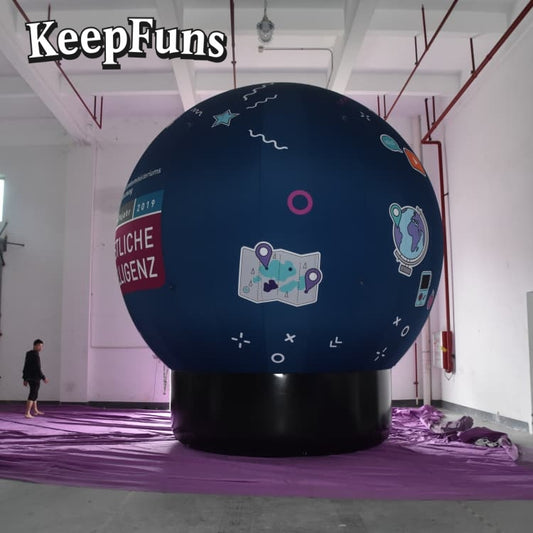 KeepFuns inflatable floor balloons: customizable (size/color/print), quick-inflate, waterproof, durable, for business/events/competitions.