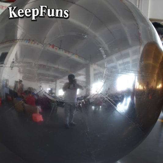KeepFuns Mirror PVC Inflatable Balloons, customizable in size and Logo, made of waterproof and durable material, suitable for shopping mall decorations, party adornments, theme events, and advertising promotions