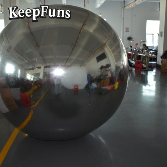 KeepFuns Mirror PVC Inflatable Balloons, customizable in size and Logo, made of waterproof and durable material, suitable for shopping mall decorations, party adornments, theme events, and advertising promotions
