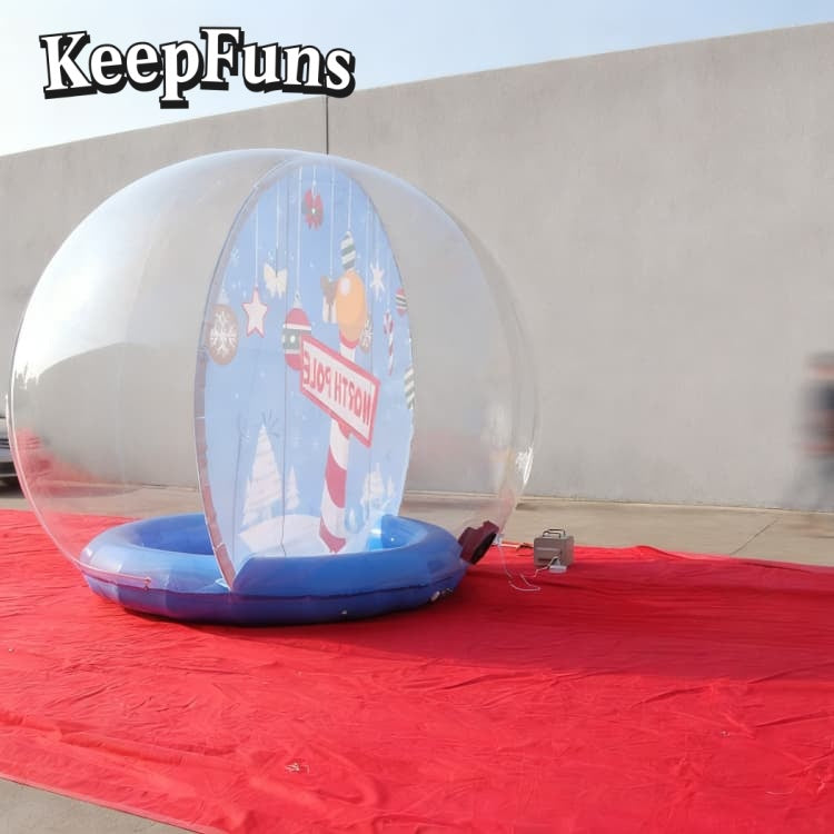 KeepFuns PVC Inflatable Snow Balloons, customizable in size and Logo, with waterproof and durable materials, suitable for mall decorations, party decorations, theme events, and advertising promotions