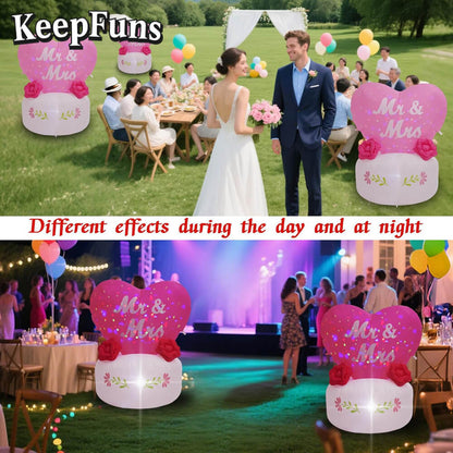 KeepFuns Wedding Heart Inflatable Decoration - Outdoor Courtyard Romantic Festival Inflatable
