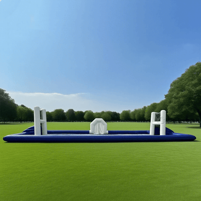 KeepFuns Blue and white inflatable football field Outdoor children's water football park Parent-child interactive water sports facilities
