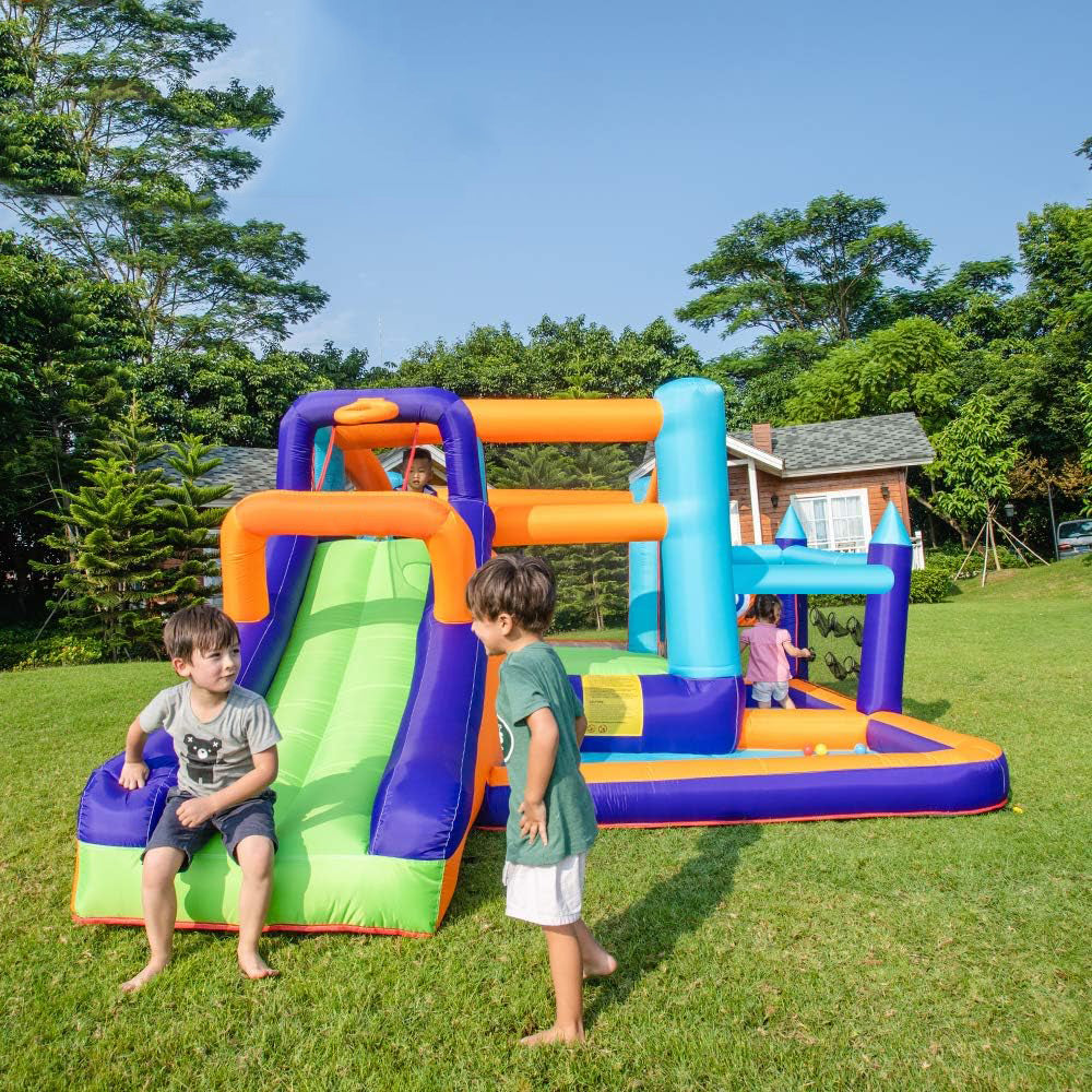 KeepFuns Children's inflatable obstacle course park Outdoor slide climbing amusement facilities Parent-child interactive colorful inflatable toys
