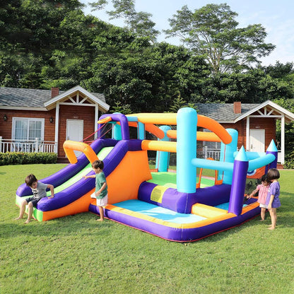 KeepFuns Children's inflatable obstacle course park Outdoor slide climbing amusement facilities Parent-child interactive colorful inflatable toys