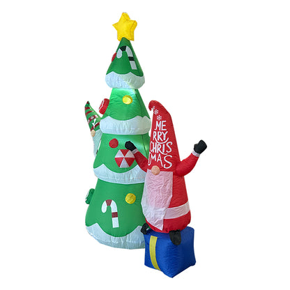 Inflatable Christmas tree outdoor decoration, Christmas yard decoration, built-in LED lights, suitable for indoor, garden, lawn, festival, party