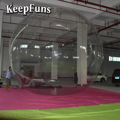 KeepFuns Transparent PVC inflatable balloons, customizable in size and Logo, made of waterproof and durable materials, suitable for mall decorations, party decorations, theme events, and advertising campaigns.