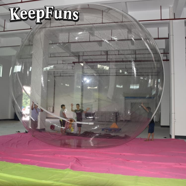 KeepFuns Transparent PVC inflatable balloons, customizable in size and Logo, made of waterproof and durable materials, suitable for mall decorations, party decorations, theme events, and advertising campaigns.