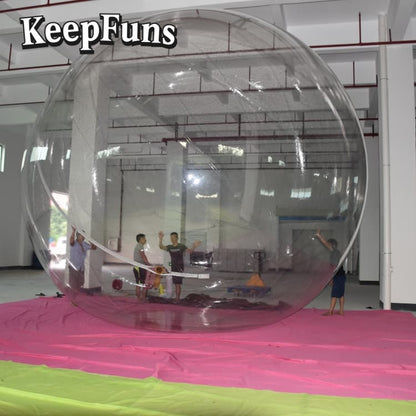 KeepFuns Transparent PVC inflatable balloons, customizable in size and Logo, made of waterproof and durable materials, suitable for mall decorations, party decorations, theme events, and advertising campaigns.