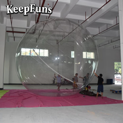KeepFuns Transparent PVC inflatable balloons, customizable in size and Logo, made of waterproof and durable materials, suitable for mall decorations, party decorations, theme events, and advertising campaigns.