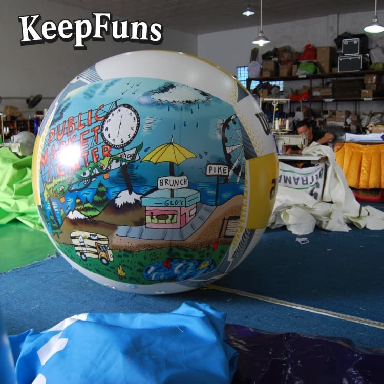 KeepFuns PVC inflatable balloons, customizable in size and Logo, made of waterproof and durable materials, suitable for mall decorations, party decorations, theme events, and advertising promotions