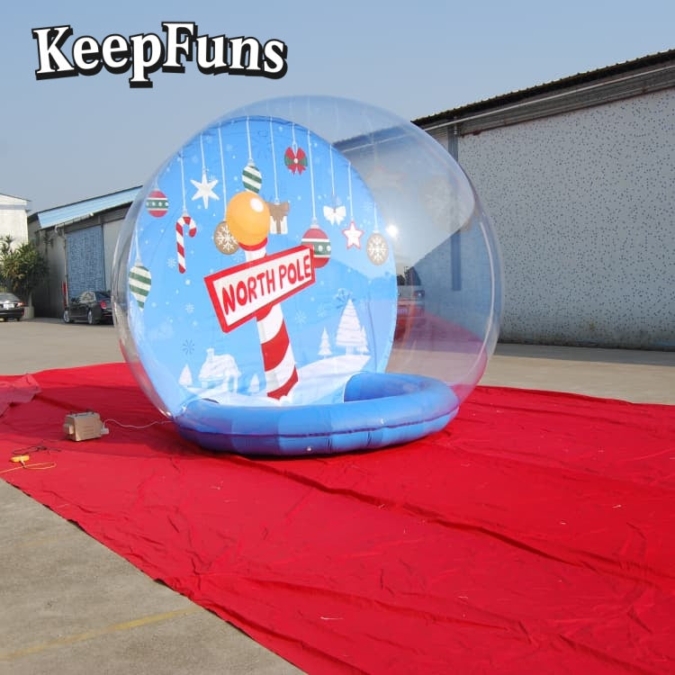 KeepFuns PVC Inflatable Snow Balloons, customizable in size and Logo, with waterproof and durable materials, suitable for mall decorations, party decorations, theme events, and advertising promotions