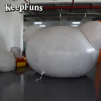 KeepFuns PVC Inflatable Polar Bear Billboard - Customizable, Logo-Friendly for Event Promotion & Merchandise Display