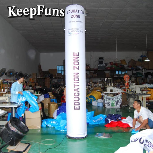 KeepFuns inflatable light tubes feature rapid inflation. They can be customized in size, color, and printed content, and are lightweight. They are suitable for store or product promotion, event marketing, etc.