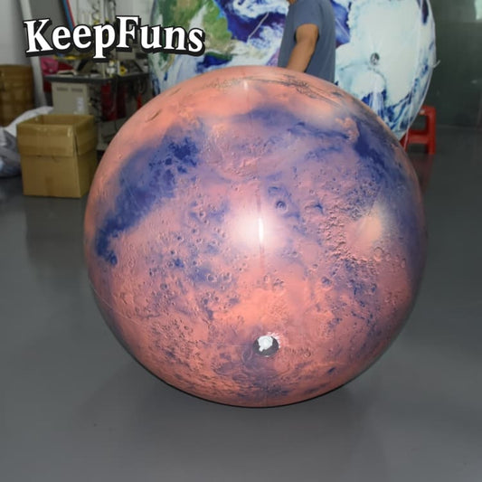 KeepFuns PVC Inflatable Planet Balloons, customizable in size and Logo, made of waterproof and durable material, suitable for shopping mall decoration, party decoration, theme activities, and advertising