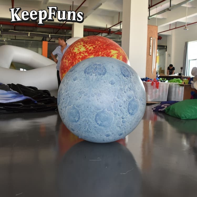 KeepFuns PVC Inflatable Planet Balloons, customizable in size and Logo, made of waterproof and durable materials, suitable for mall decorations, party decorations, theme events, and advertising promotions