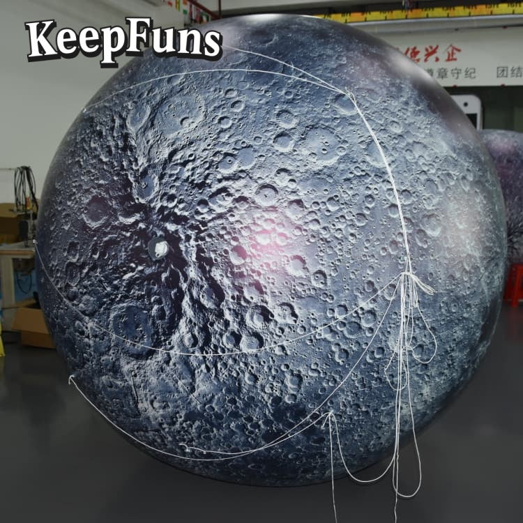 KeepFuns PVC Inflatable Planet Balloons, customizable in size and Logo, made of waterproof and durable material, suitable for mall decoration, party decoration, theme activities, and advertising