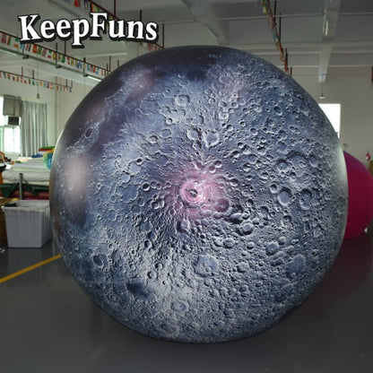 KeepFuns PVC Inflatable Planet Balloons, customizable in size and Logo, made of waterproof and durable material, suitable for mall decoration, party decoration, theme activities, and advertising