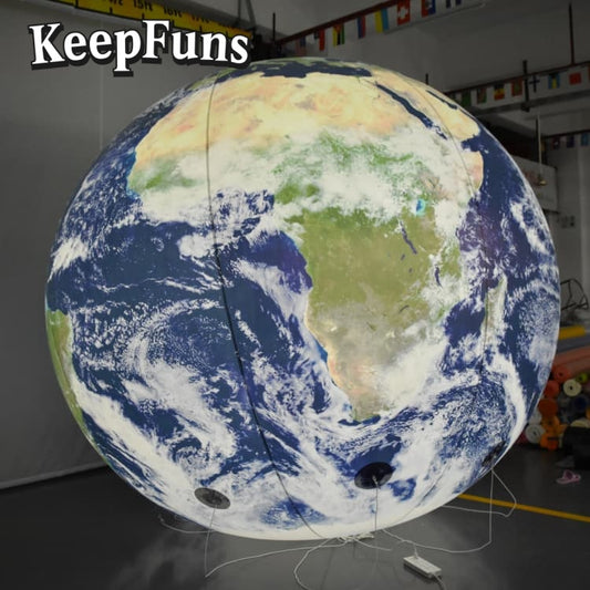 KeepFuns PVC Inflatable Planet Balloons, customizable in size and Logo, made of waterproof and durable materials, suitable for shopping mall decorations, party decorations, theme events, and advertising promotions