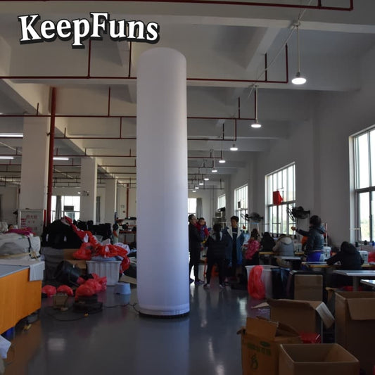 KeepFuns inflatable light tubes feature rapid inflation. They can be customized in size, color, and printed content, and are lightweight. They are suitable for store or product promotion, event marketing, etc.