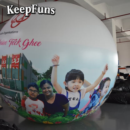 KeepFuns PVC Inflatable Balloons, customizable in size and Logo, with waterproof and durable materials, suitable for mall decorations, party decorations, theme events, and advertising promotions.