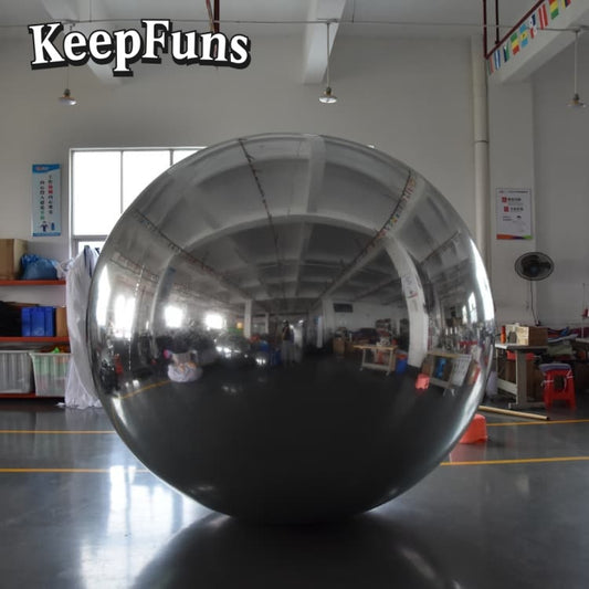 KeepFuns Mirror PVC Inflatable Balloons, customizable in size and Logo, made of waterproof and durable material, suitable for shopping mall decorations, party decorations, theme events, and advertising promotions