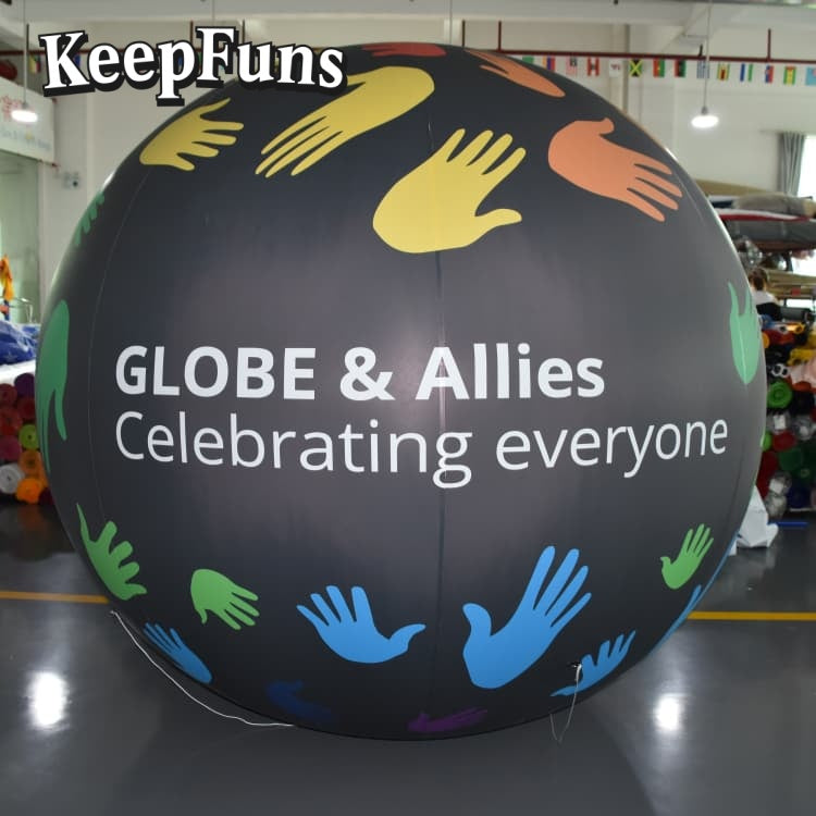 KeepFuns PVC Inflatable Balloons, customizable in size and Logo, made of waterproof and durable materials, suitable for mall decorations, party adornments, theme events, and advertising promotions