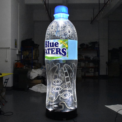 KeepFuns Giant Blue Waters water bottle inflatable model with light, brand promotion inflatable model, nightclub props