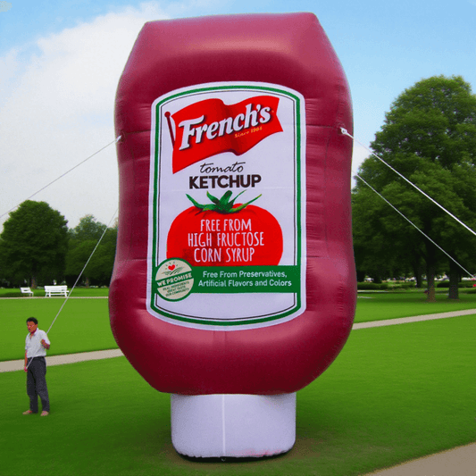 KeepFuns Giant French's Ketchup Inflatable Bottle Model Condiment Brand Promotion Inflatable Model Supermarket Activity Display Props