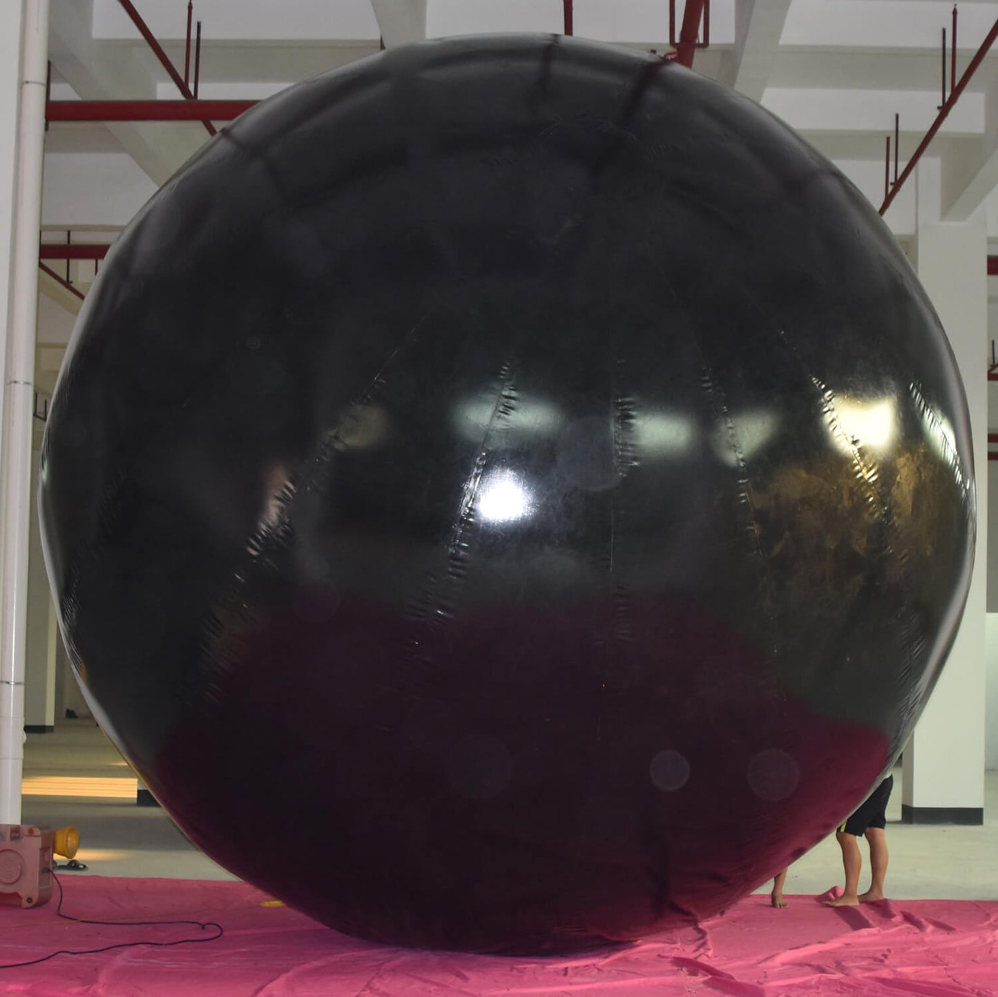 KeepFuns Giant black inflatable advertising ball, exhibition event promotion air model, commercial promotion custom big ball