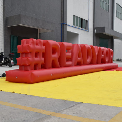 KeepFuns Giant red "#READYFOR" letter inflatable model, event theme display inflatable model, brand promotion decoration props