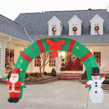 3.1m Christmas Inflatables Archway Outdoor Decorations Waterproof Giant Inflatable Lighted Santa