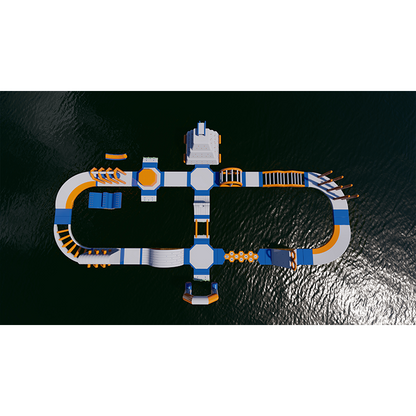 Inflatable Water Park, Floating Water Park, Water Inflatable Playground 38.5*22.8m
