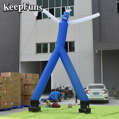 KeepFuns blue cartoon humanoid inflatable dancing star advertising model activity drainage inflatable model outdoor promotional props