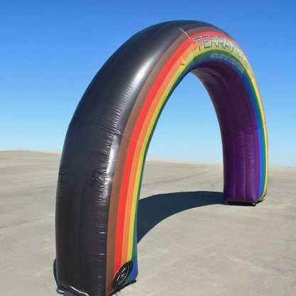 KeepFuns Rainbow gradient inflatable semicircular arch Outdoor multi-activity promotion arch Brand customized LOGO arch Festival celebration creative arch