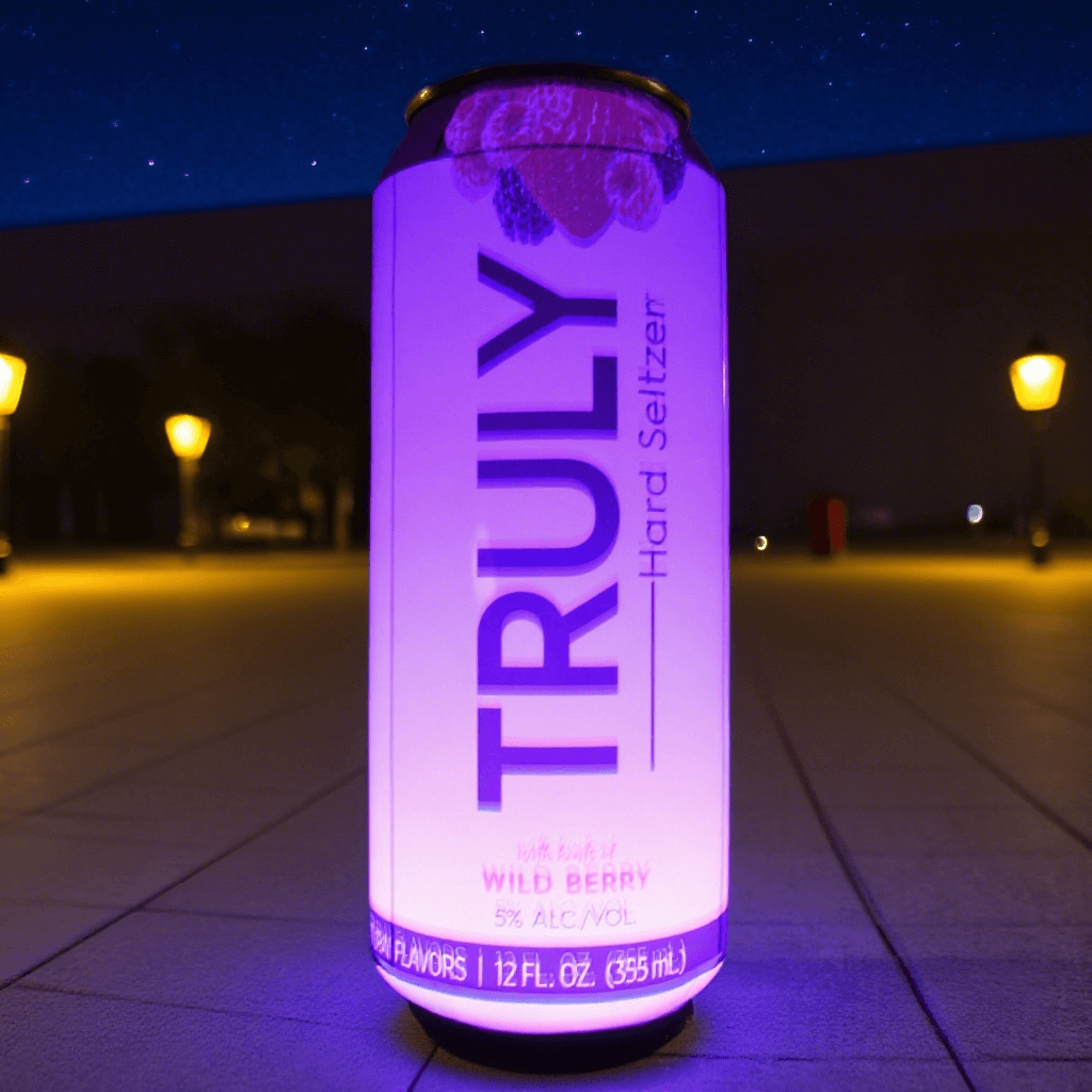 KeepFuns  TRULY Fruity Sparkling Wine Inflatable Advertising Column Giant Can Shaped Inflatable Model Outdoor Night Light Display Props