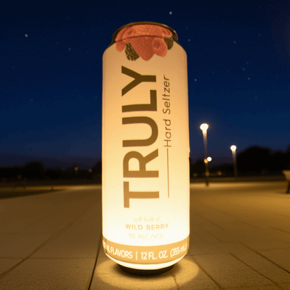 KeepFuns  TRULY Fruity Sparkling Wine Inflatable Advertising Column Giant Can Shaped Inflatable Model Outdoor Night Light Display Props