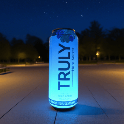 KeepFuns  TRULY Fruity Sparkling Wine Inflatable Advertising Column Giant Can Shaped Inflatable Model Outdoor Night Light Display Props
