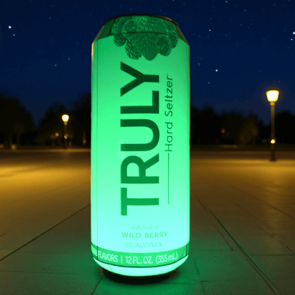 KeepFuns  TRULY Fruity Sparkling Wine Inflatable Advertising Column Giant Can Shaped Inflatable Model Outdoor Night Light Display Props